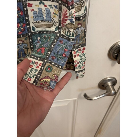 Reyn Spooner Men’s Americana Button Up Shirt XL 2004 Pilgrim Quilt  vintage - Picture 6 of 10